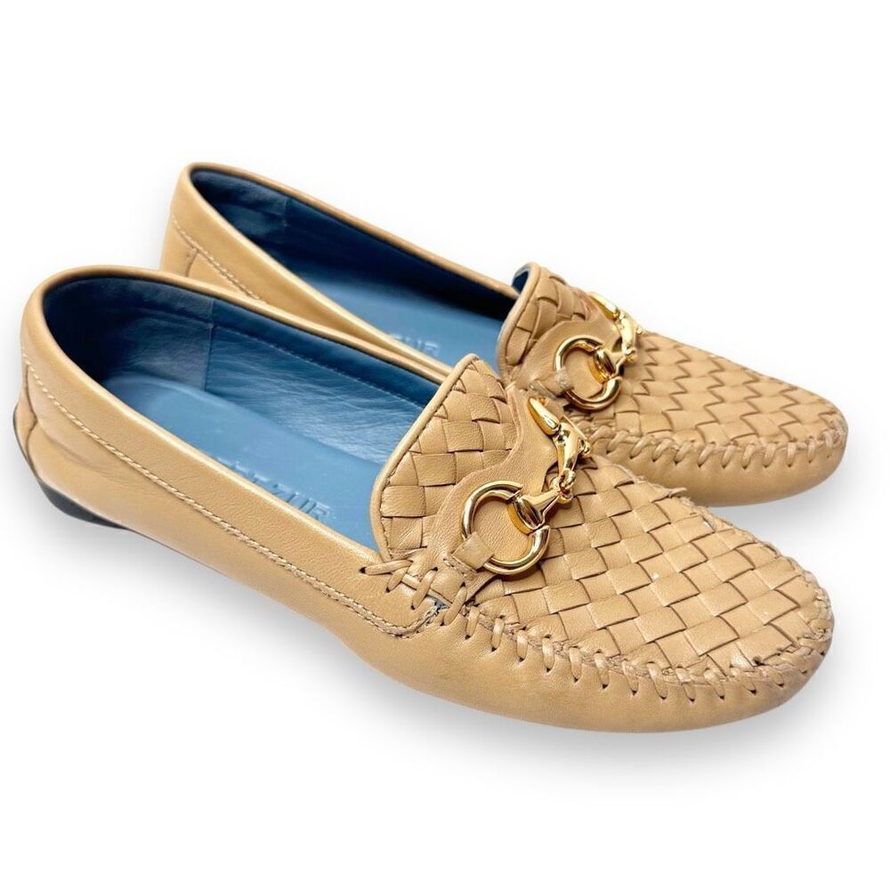 Robert Zur Perlata Shell True Glove Tan Leather Driving Loafers Women’s Size 7.5
